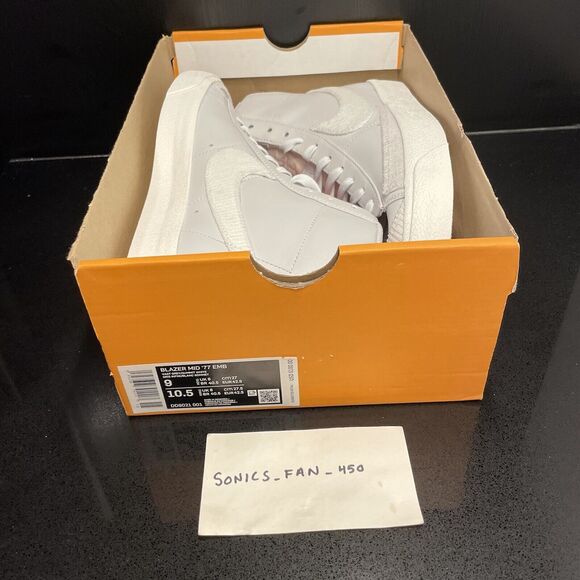 Nike Blazer Mid '77 EMB Men's Size 9 Vast Grey Summit White DD8021-001 BRAND NEW - Picture 10 of 11